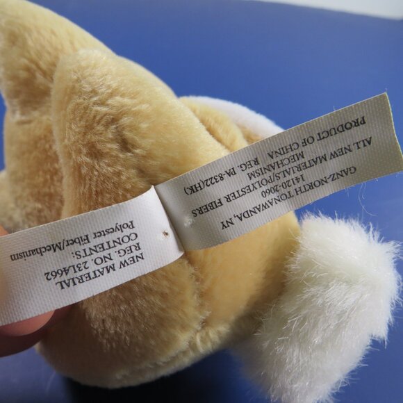 Tan Mini Bunny Rabbit Ganz 1998 "Munchie" Plush Rabbit Easter Basket Toy - Picture 9 of 11